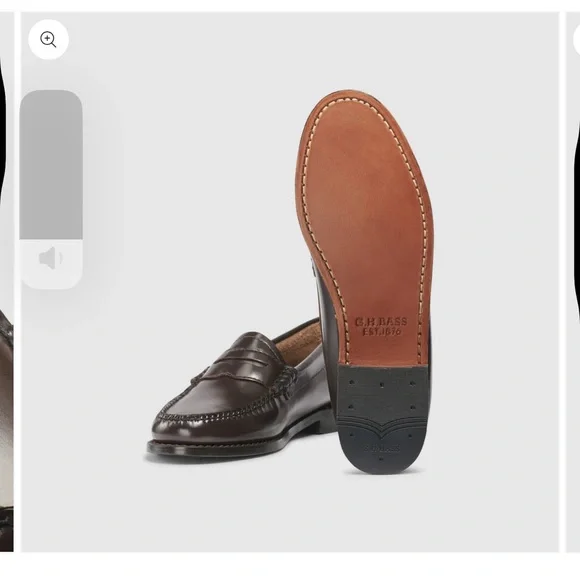 GH Bass Dark Brown Leather Loafers (Whitney Weejuns) 8.5 - Picture 5 of 12